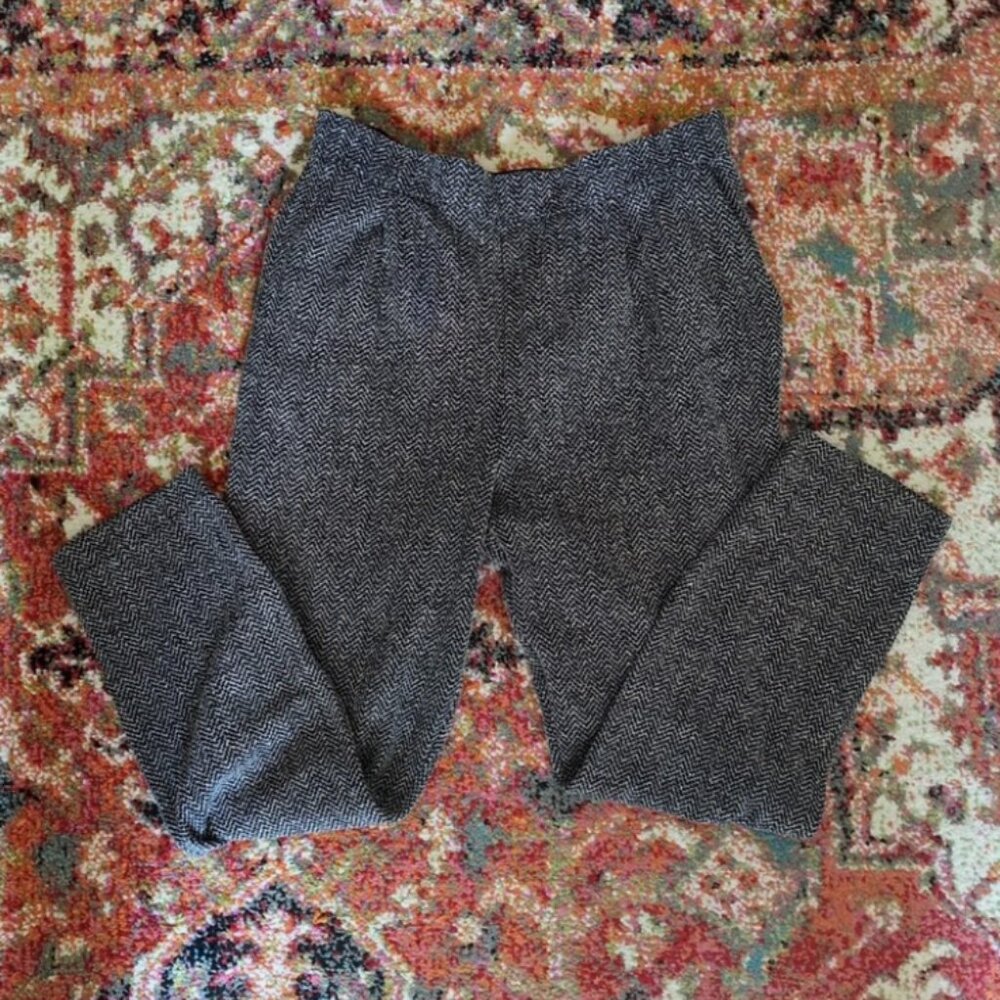 Women's Old Navy Elastic Waist Herringbone Taper Dress Pant Legging Medium